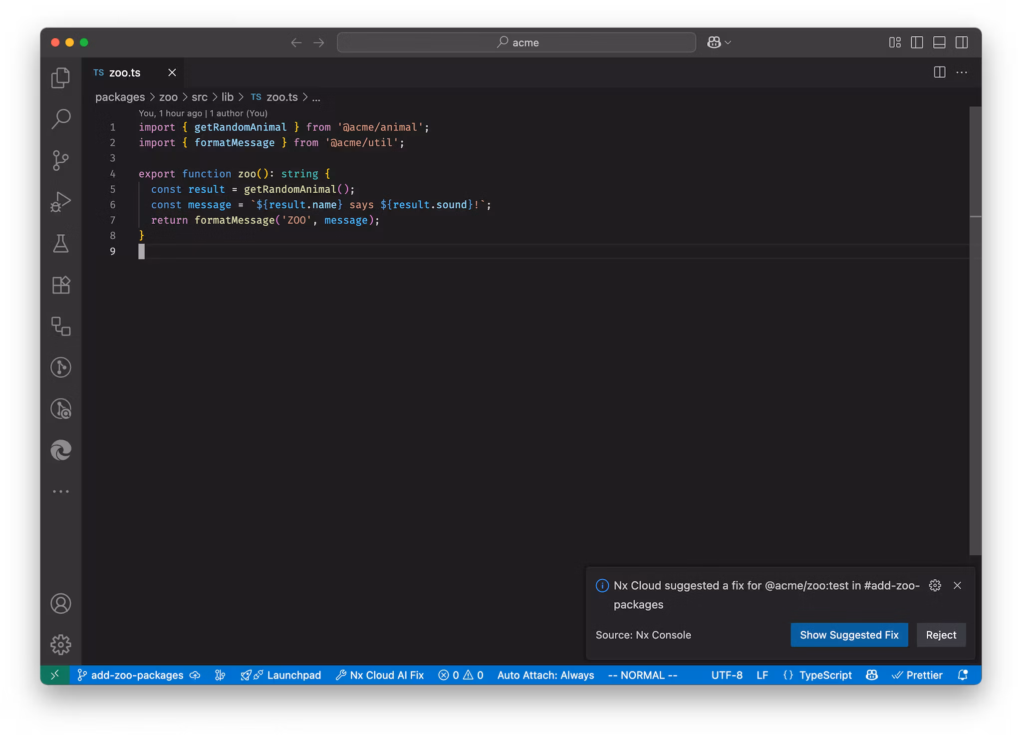 Nx Console with notification
